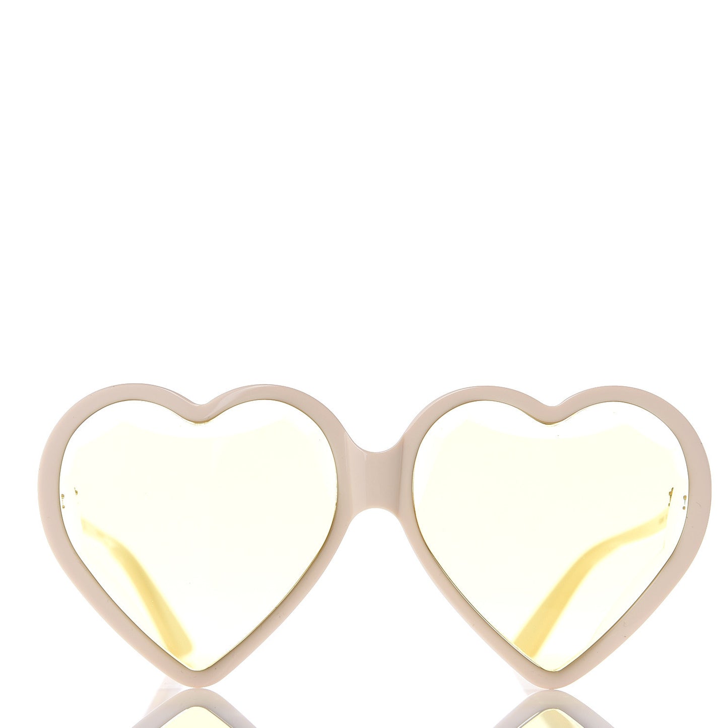 Hollywood Forever Heart Sunglasses GG0360S White Yellow
