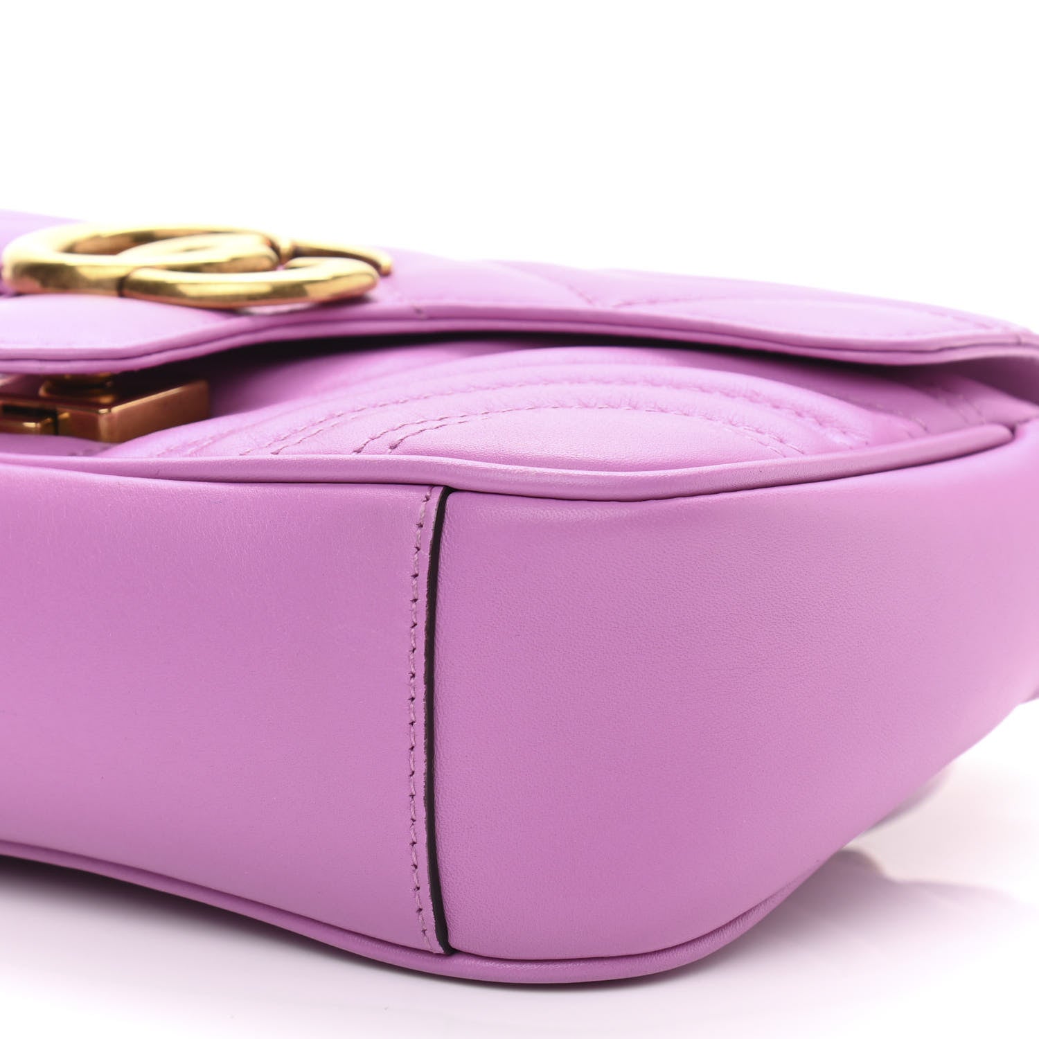 Gucci Calfskin Matelasse Mini GG Marmont Shoulder Bag Candy Mousse 11 of 13