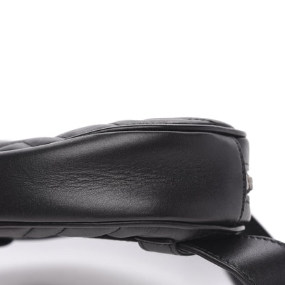 Gucci Calfskin Matelasse GG Marmont Belt Bag 85 34 Black 10 of 12