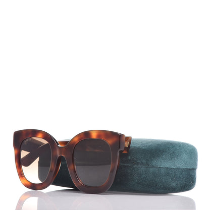 Gucci Round Frame Star Sunglasses GG0208S Tortoise 8 of 8