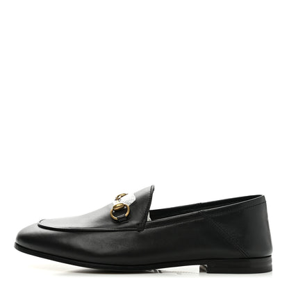 Gucci Lambskin Womens Brixton Horsebit Loafers 36 Black 1 of 9