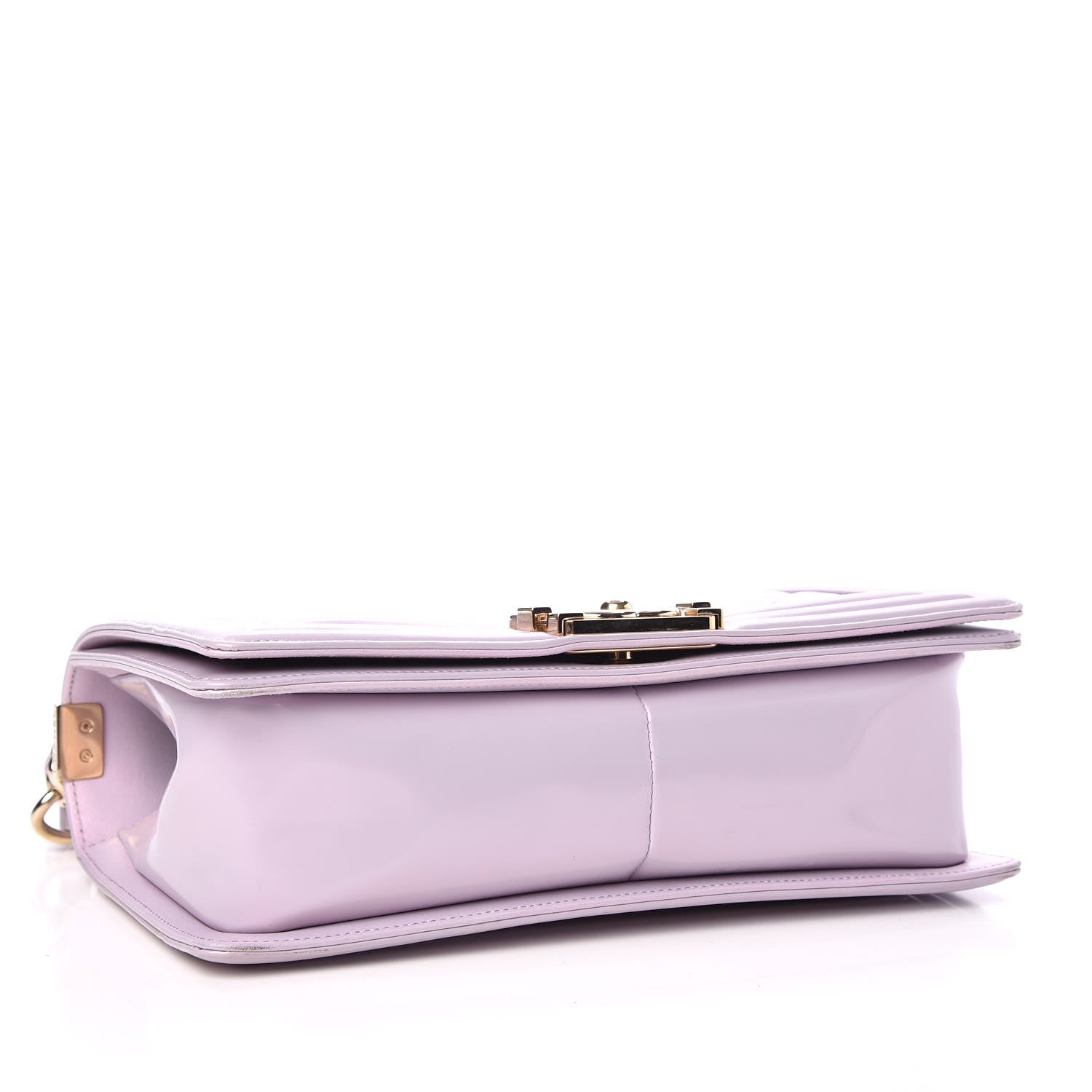 Chanel Patent Calfskin Quilted Medium Boy Flap Light Purple 4 of 10