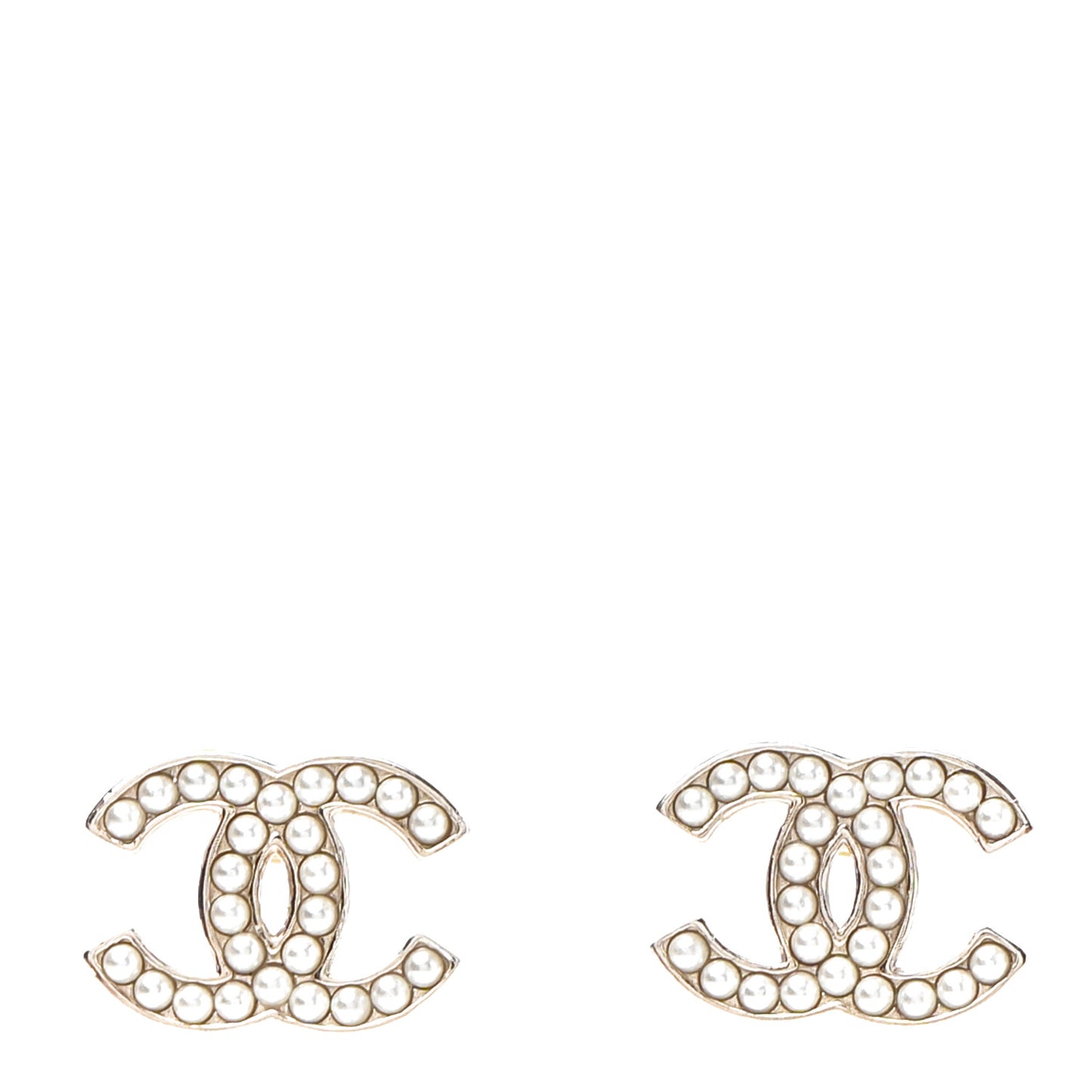 Pearl CC Earrings Gold