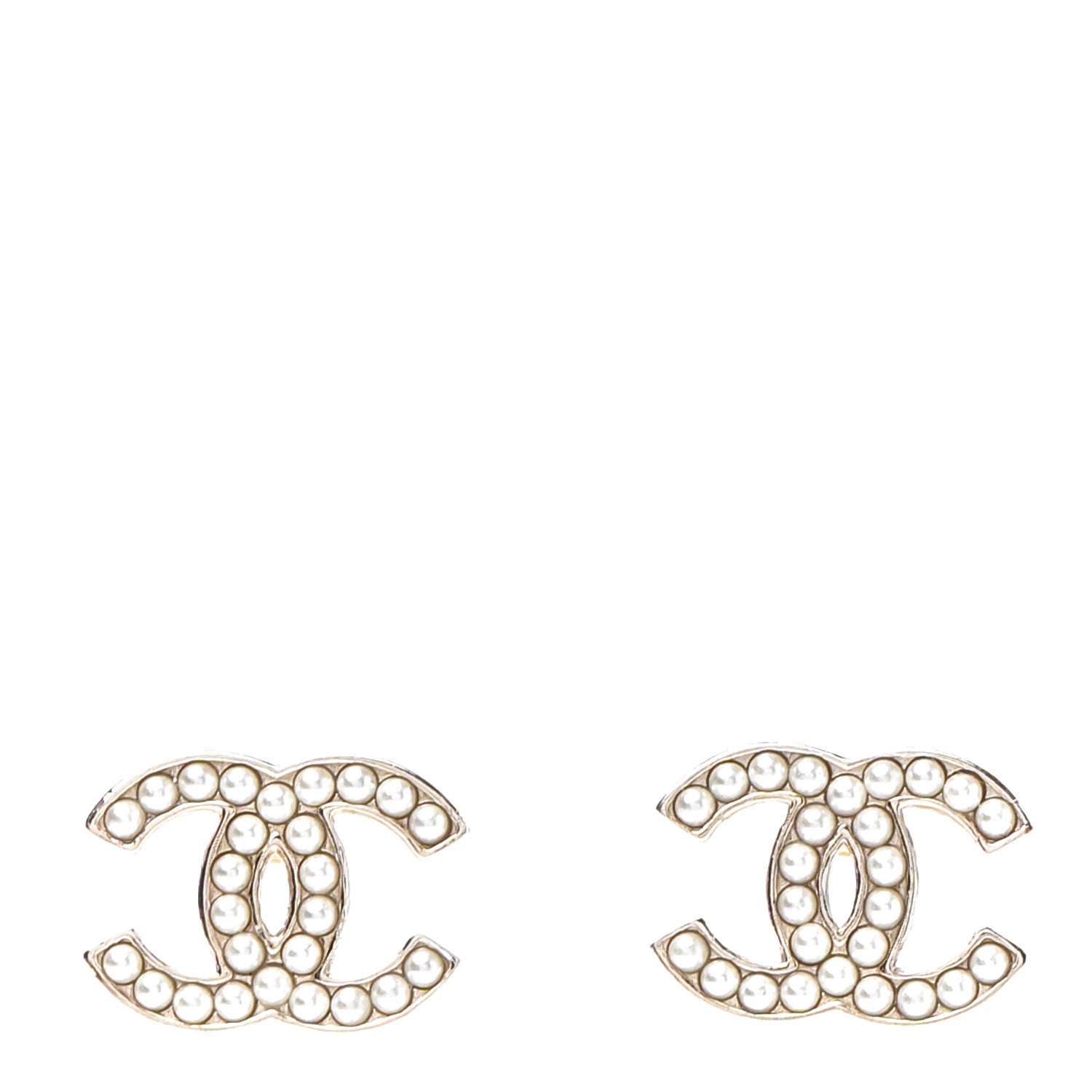 Chanel Pearl CC Earrings Gold 1 of 4