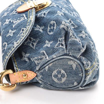 Louis Vuitton Monogram Denim Mini Pleaty Blue 9 of 10