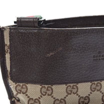 Gucci GG Monogram Web Messenger Crossbody Bag Dark Brown 12 of 14