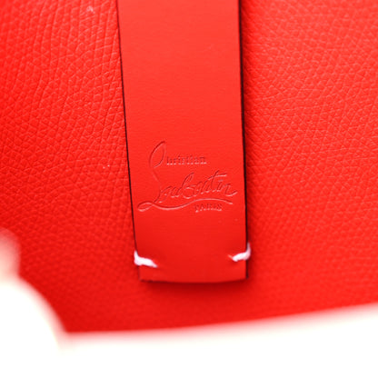Christian Louboutin Patent Calfskin Leopard Print Spikes Mini East West Cabata Tote Snow 6 of 11