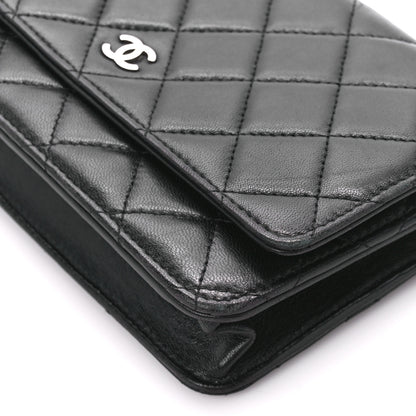 Chanel Lambskin Quilted Wallet On Chain WOC Black 11 of 11
