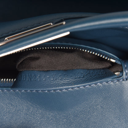 Fendi Nappa Mini Peekaboo Iconic Satchel Pavone 8 of 10