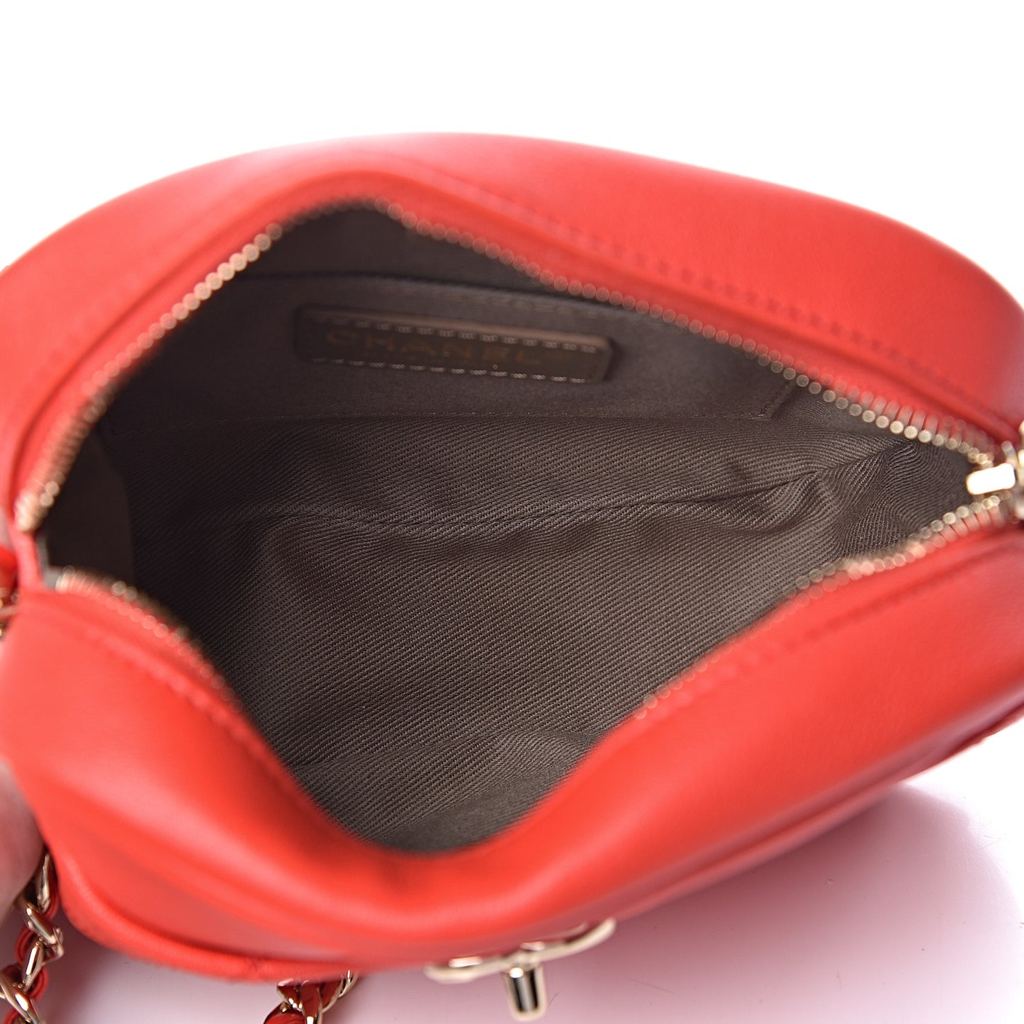 Goatskin Quilted Small Casual Trip Camera Case Red