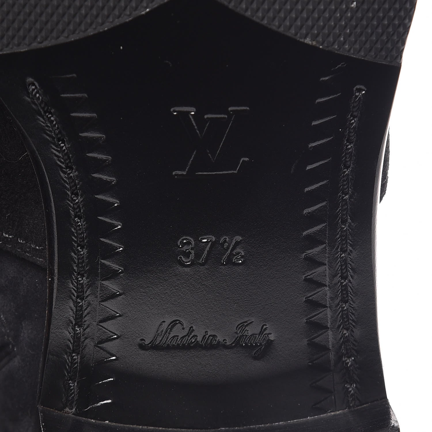 Louis Vuitton Suede Skyline Thigh High Flat Boots 37.5 Black 6 of 7