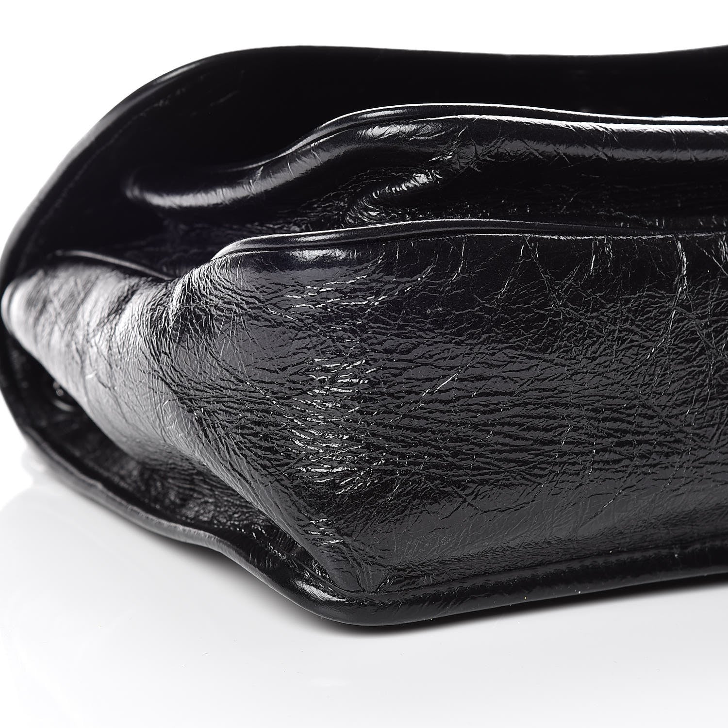 Saint Laurent Crinkled Calfskin Matelasse Monogram Medium Niki Chain Satchel Black 9 of 10
