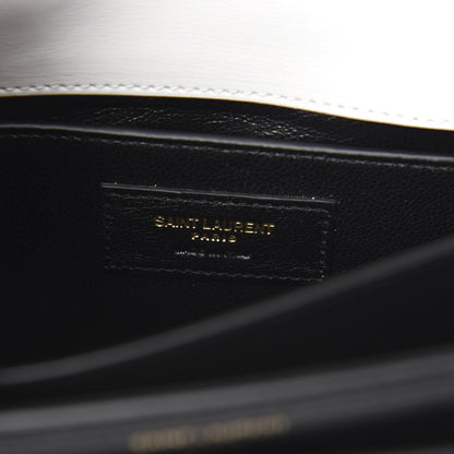 Saint Laurent Calfskin Bi-Color Medium Monogram Sunset Black Pearl White 5 of 9