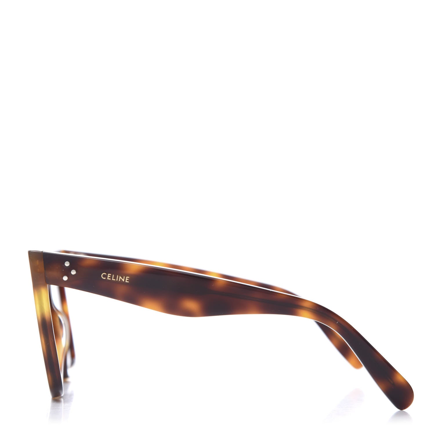 Celine Acetate Polarized Square Sunglasses CL4055 Havana 2 of 9