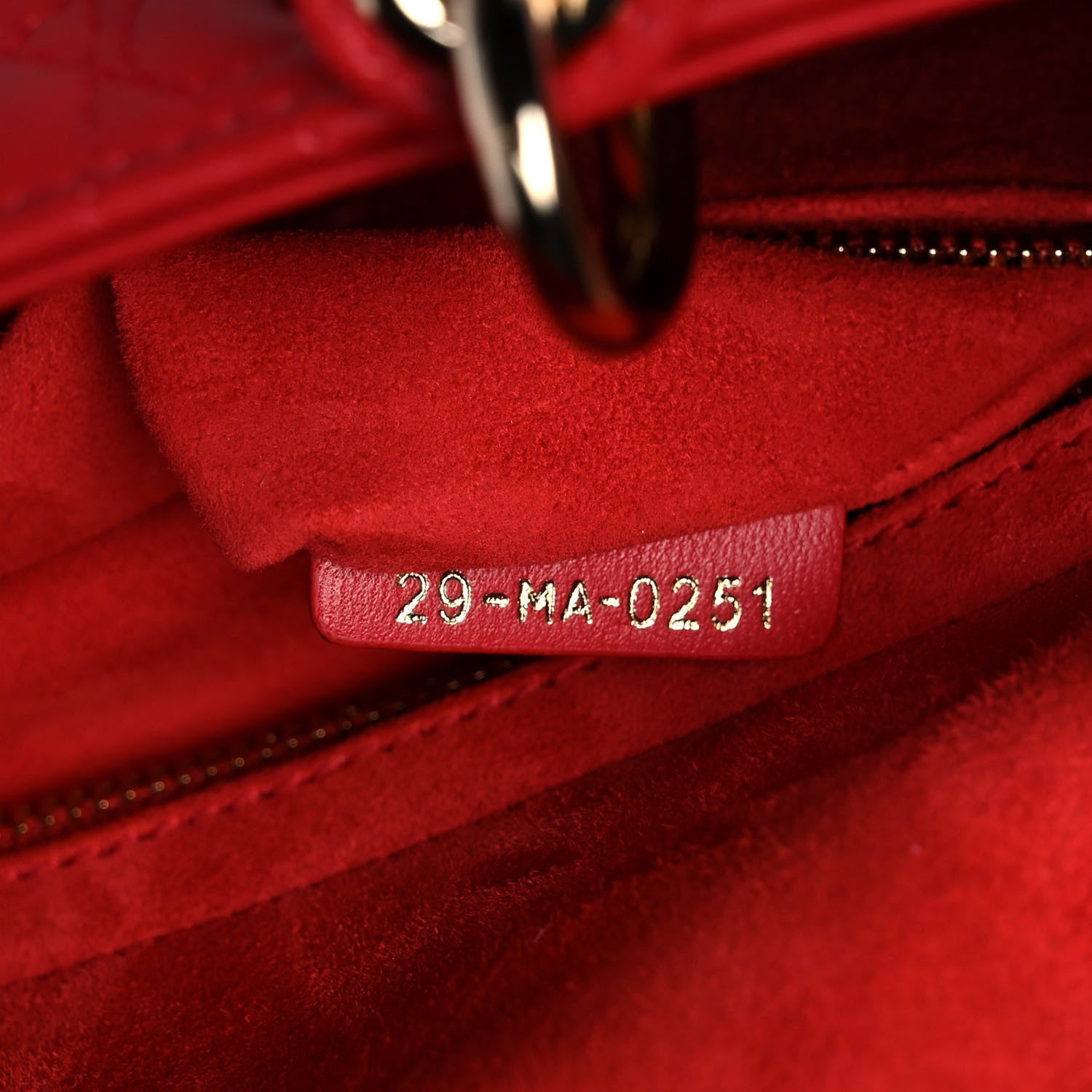 Christian Dior Lambskin Cannage Dioramour Small My ABCDior Lady Dior Spicy Red 7 of 12