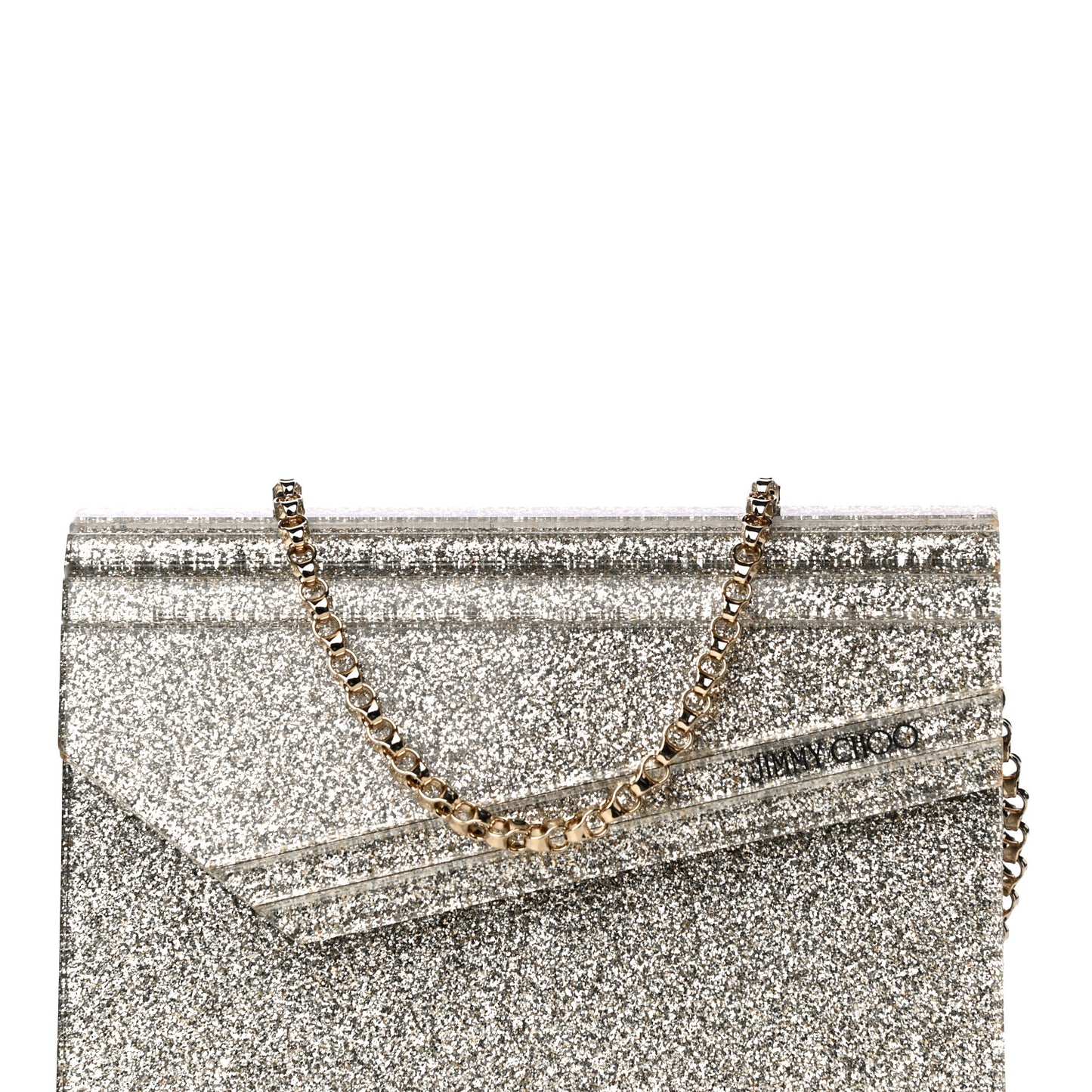 Acrylic Glitter Candy Clutch Champagne