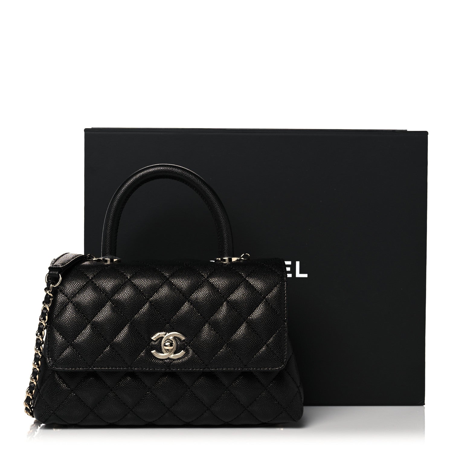 Chanel Caviar Quilted Mini Coco Handle Flap Black 10 of 10