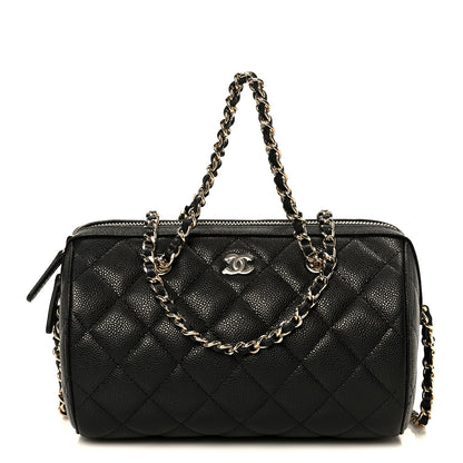 Chanel Caviar Quilted Barrel Clutch With Chain Black 1 of 11