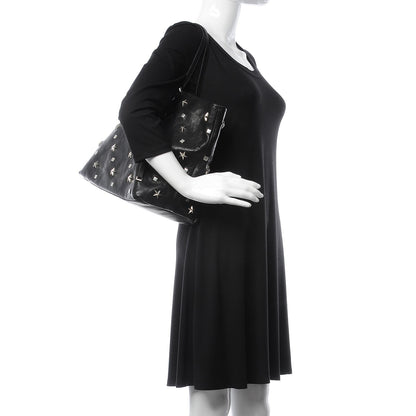 Jimmy Choo Calfskin Sasha Star and Square Studded Shopper Tote Black 2 of 8