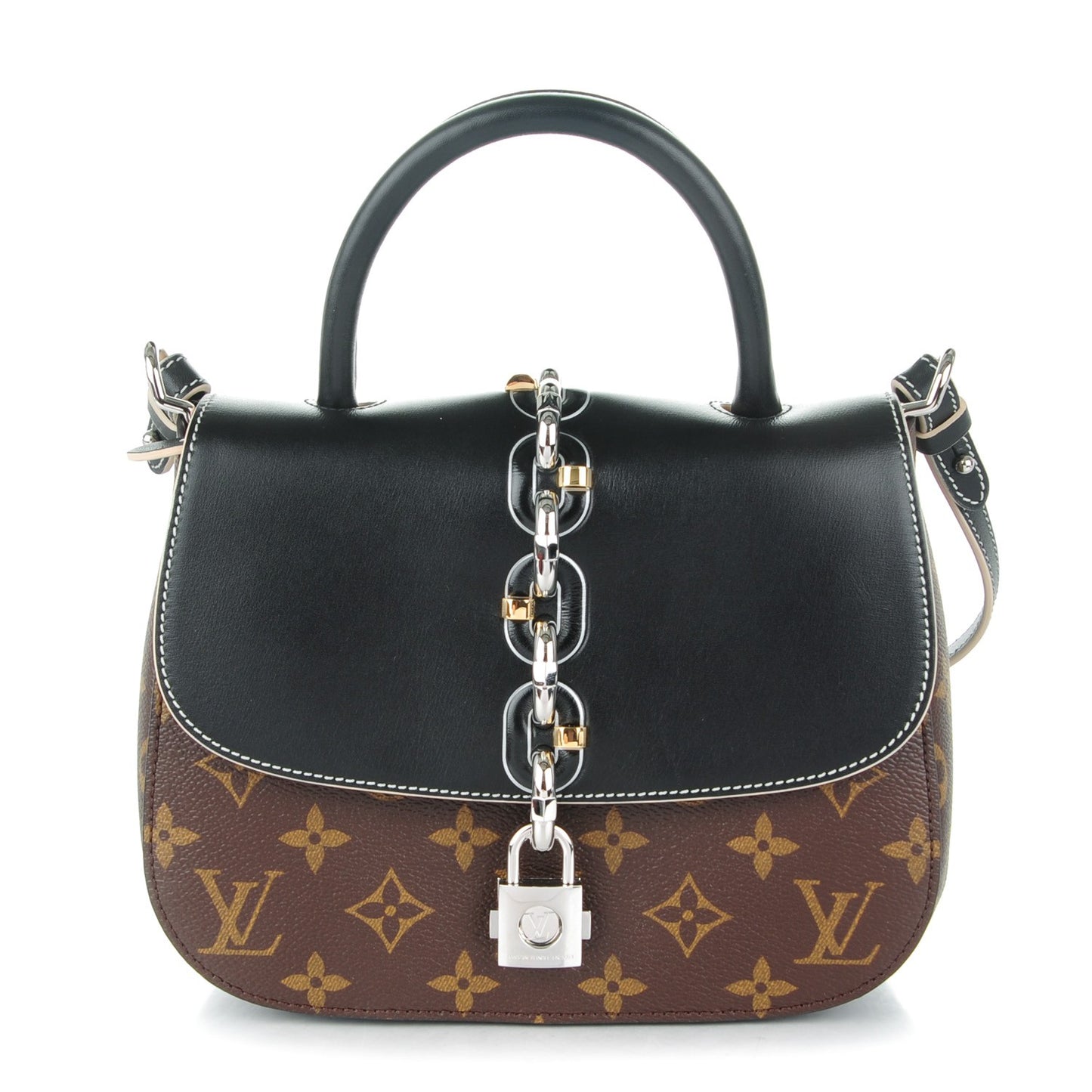Calfskin Monogram Chain It Bag PM Black