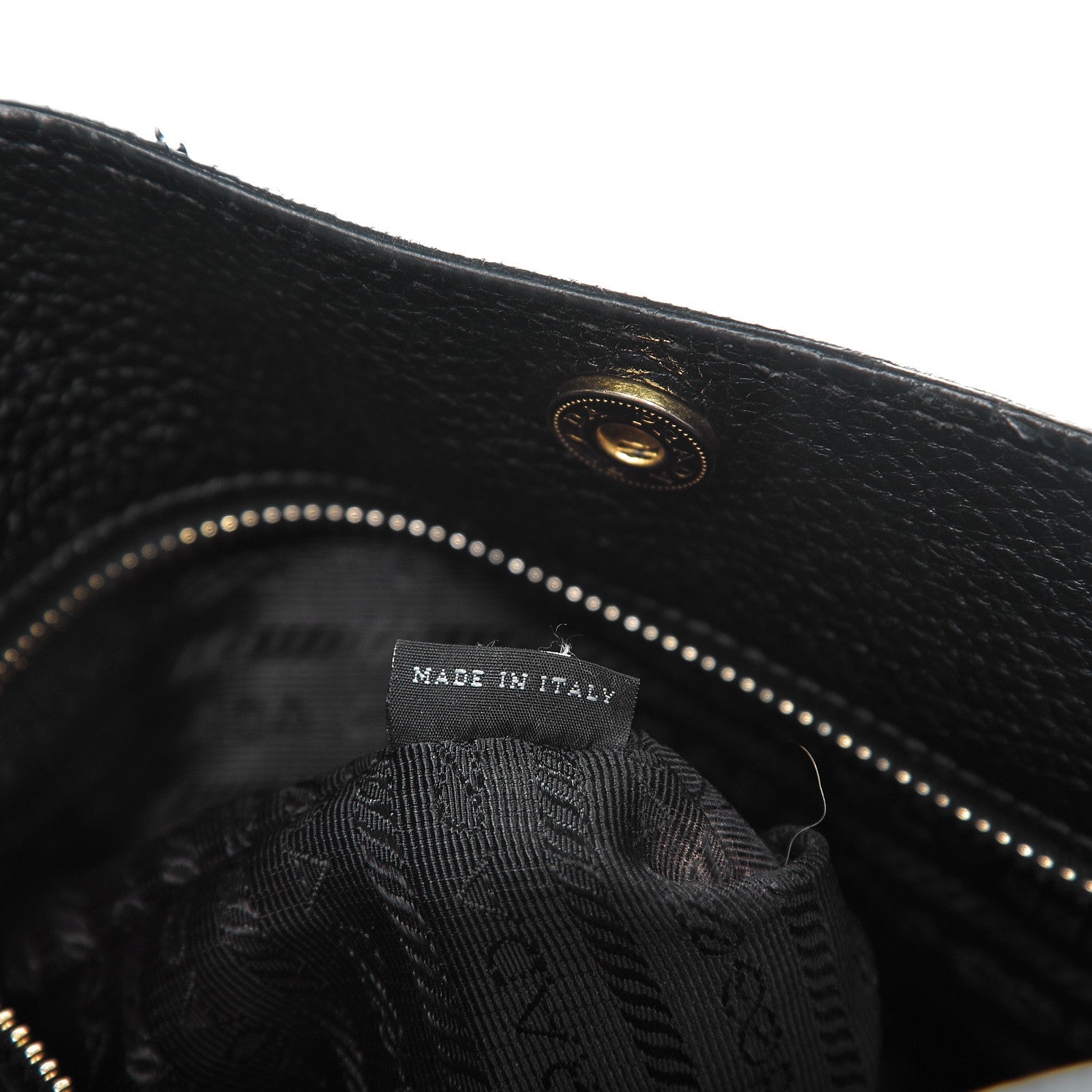 Prada Deerskin Shoulder Bag Black 8 of 15