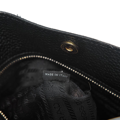 Prada Deerskin Shoulder Bag Black 8 of 15