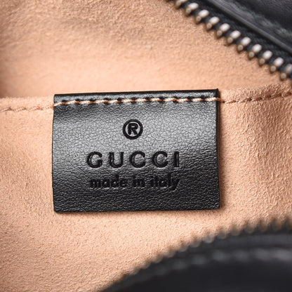 Gucci Calfskin Matelasse Mini GG Marmont Chain Shoulder Bag Black 6 of 9