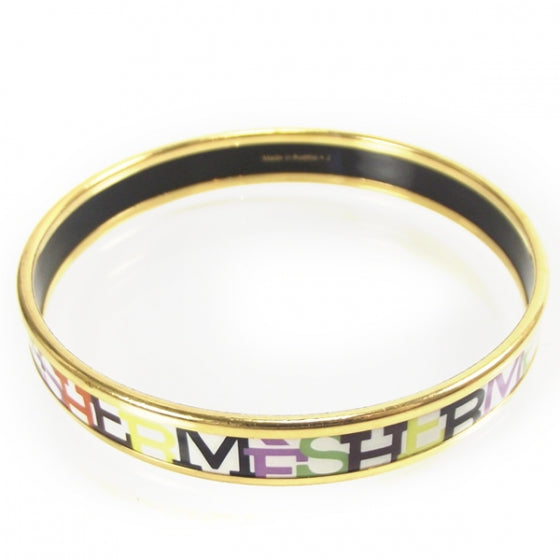 Hermes Enamel Narrow Capitales Bracelet 1 of 5