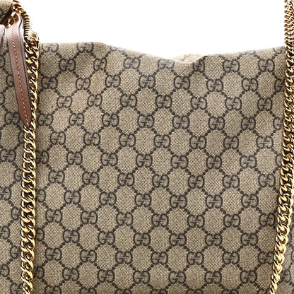 Gucci GG Supreme Monogram Large Linea A Hobo Light Brown 8 of 11