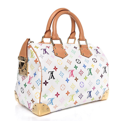 Louis Vuitton Monogram Multicolor Speedy 30 White 3 of 8