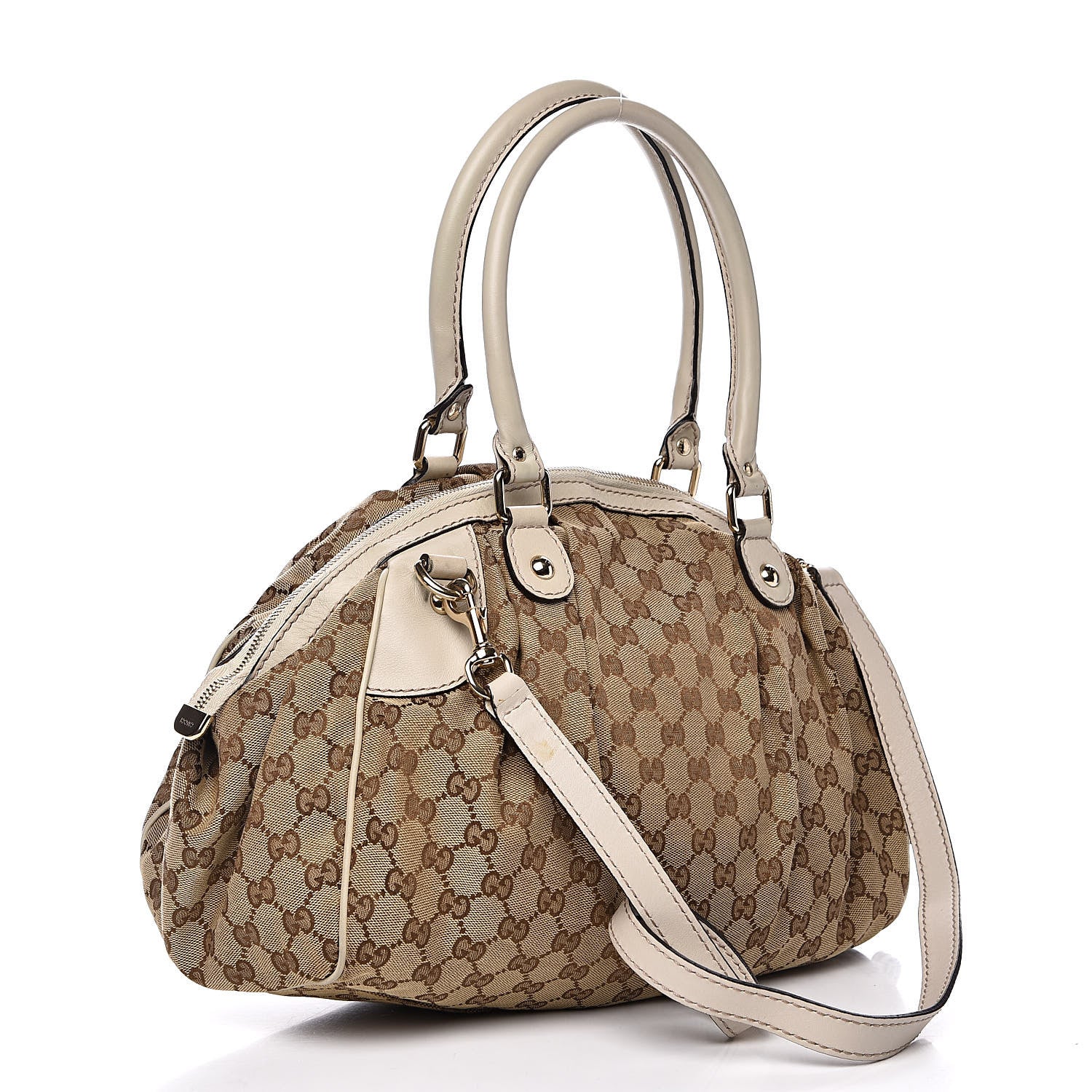 Gucci Monogram Medium Sukey Boston Off White 3 of 16