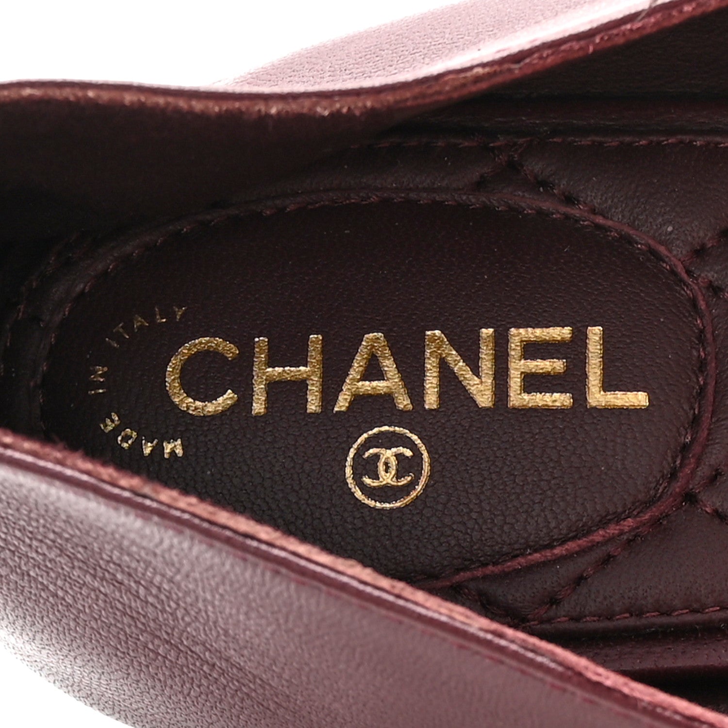 Chanel Lambskin CC Braided Chain Loafers 36.5 Bordeaux 7 of 8