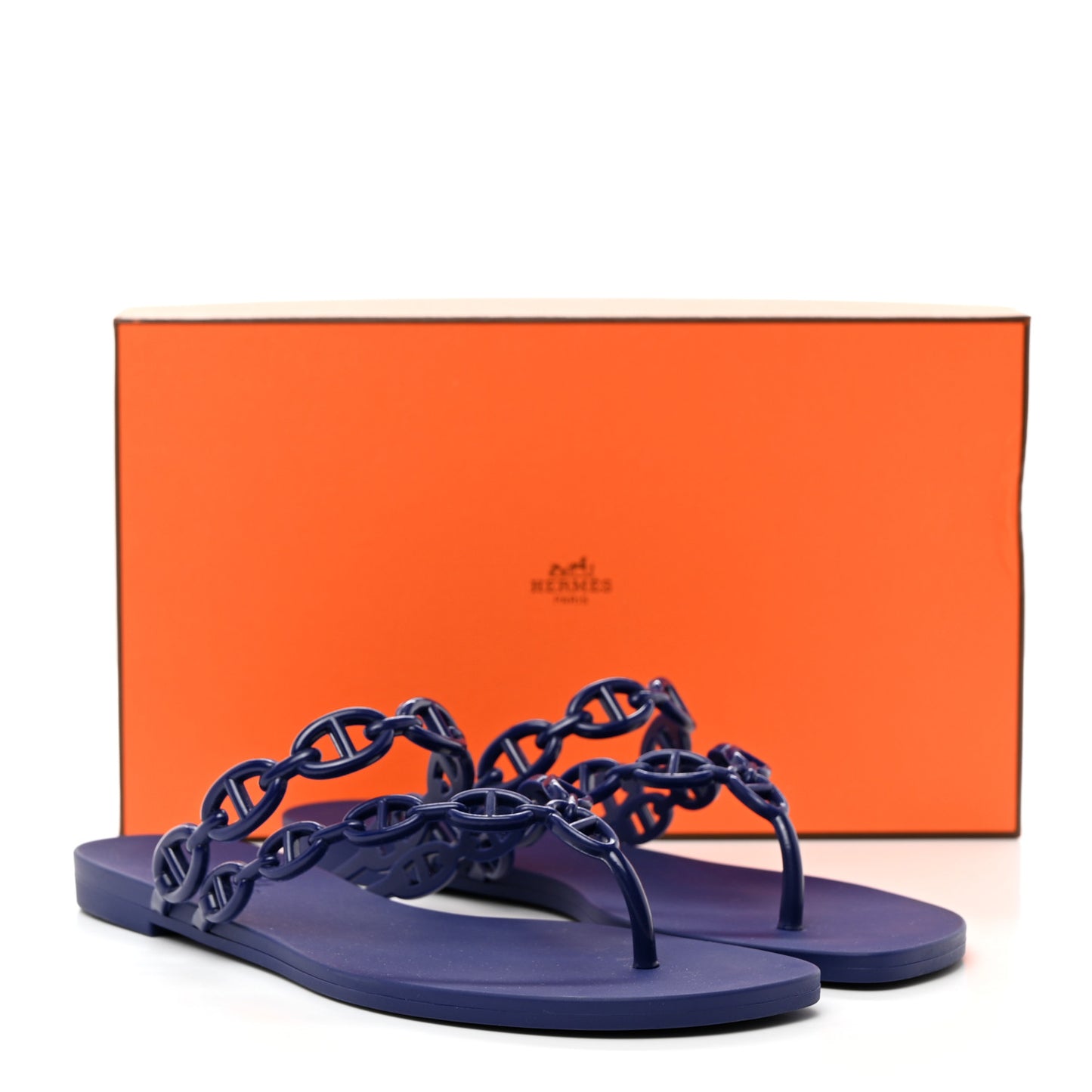 Rubber Chaine d'Ancre Island Sandals 38 Bleu Smalt