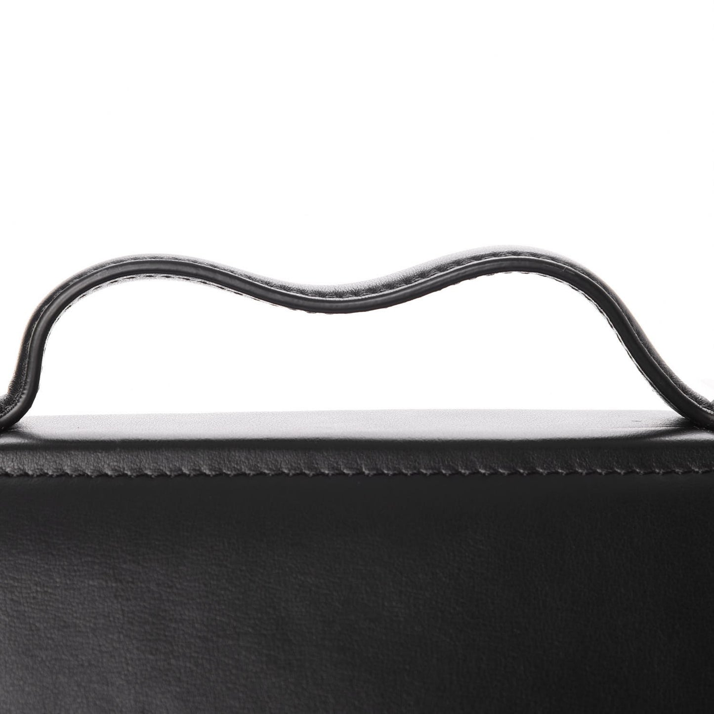 Calfskin Mini Pandora Box Logo Strap Crossbody Bag Black