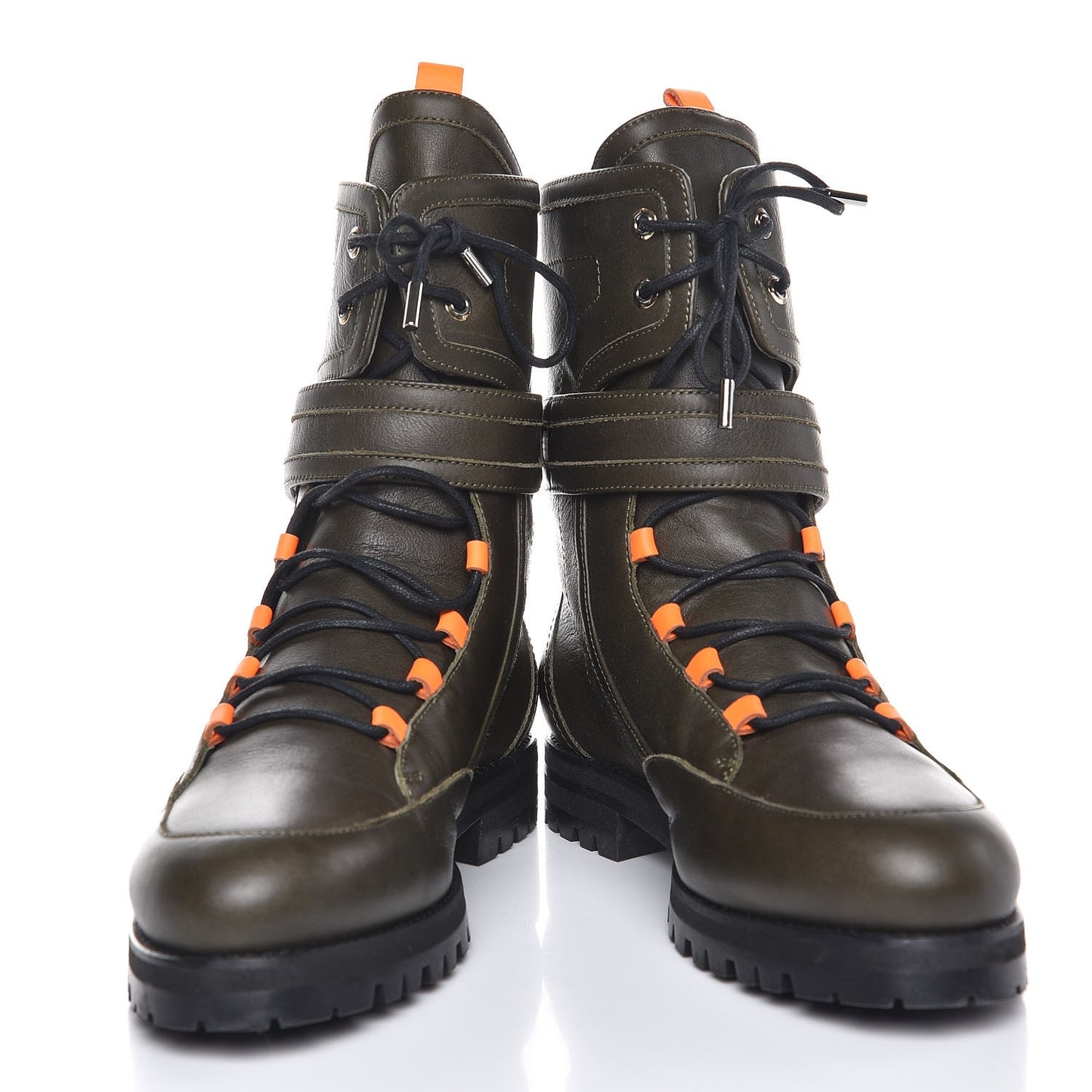 Smooth Calfskin Decker Flat Boots 41 Army Green