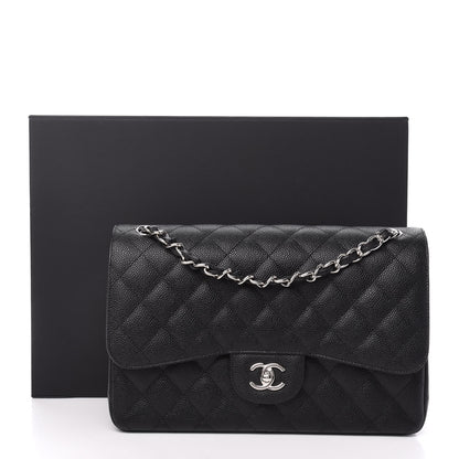 Chanel Caviar Quilted Jumbo Double Flap Black 12 of 12