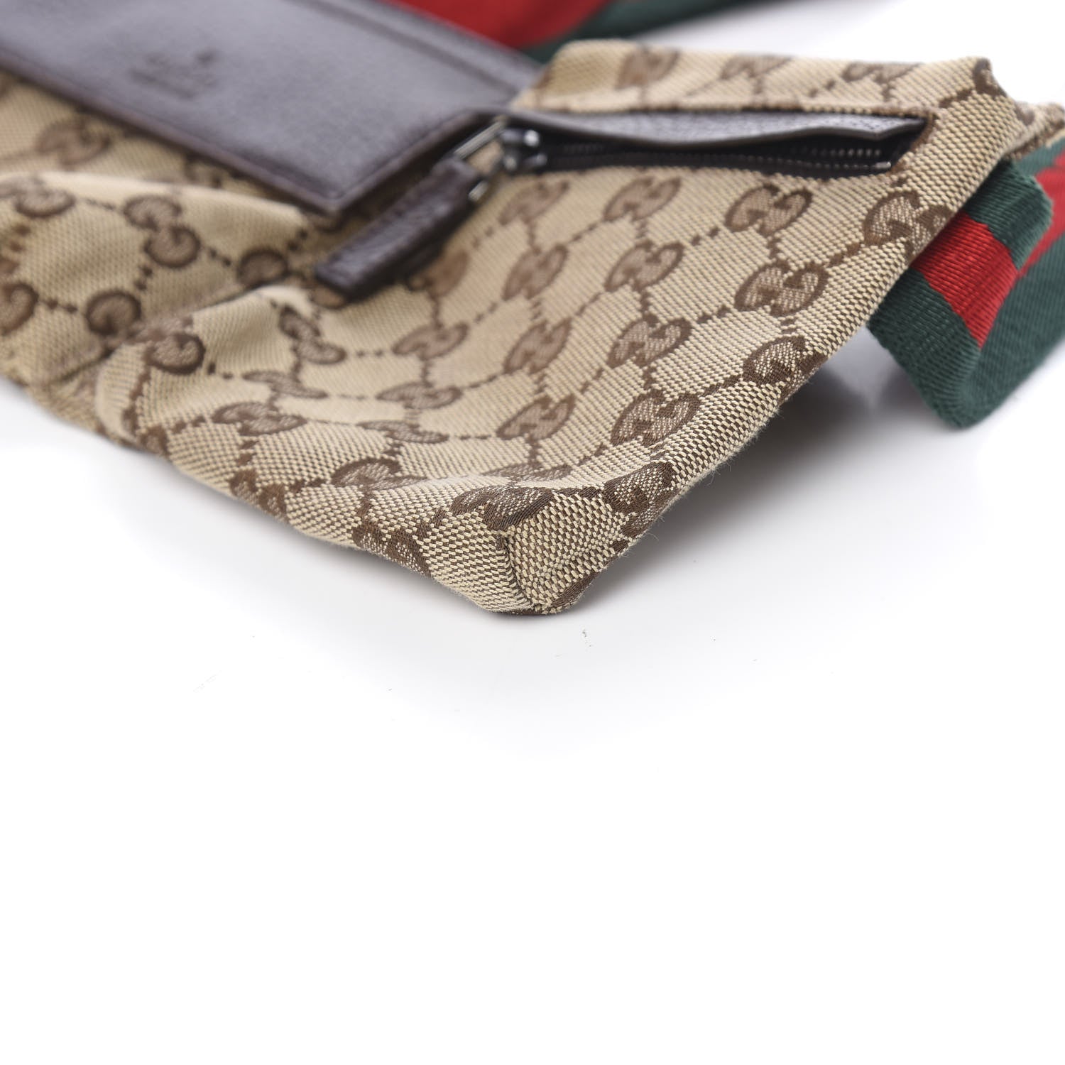 Gucci GG Monogram Double Pocket Belt Bag Dark Brown 9 of 10