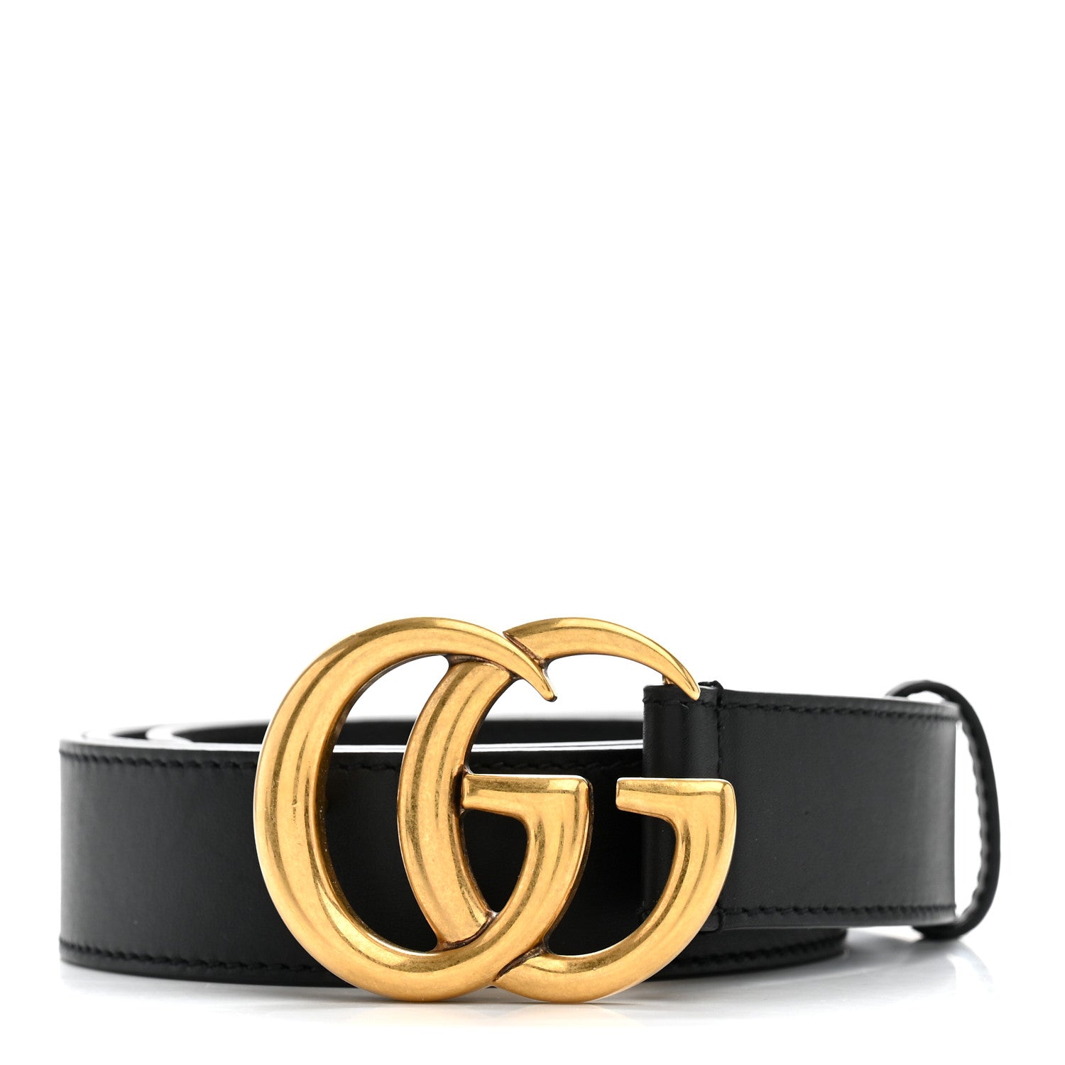 Gucci Calfskin Double G 30mm Belt 80 32 Black 1 of 5