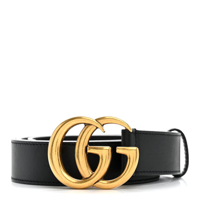 Gucci Calfskin Double G 30mm Belt 80 32 Black 1 of 5