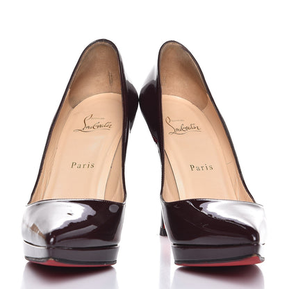 Christian Louboutin Patent Pigalle Plato 120 Pumps 39 Lie De Vin 5 of 13