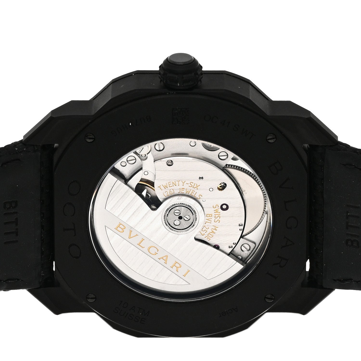 Bulgari Stainless Steel Fabric 41mm Octo Roma Worldtimer Automatic Watch Black 4 of 4