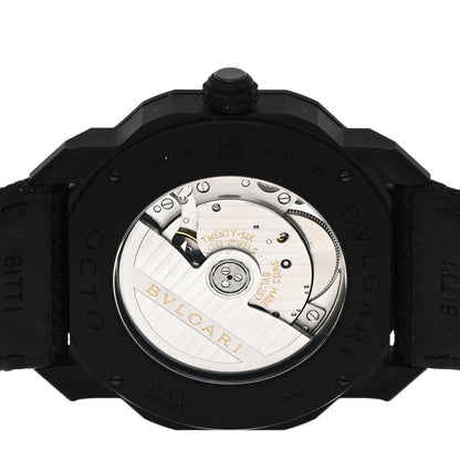 Bulgari Stainless Steel Fabric 41mm Octo Roma Worldtimer Automatic Watch Black 4 of 4