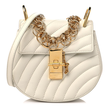 Chloe Calfskin Quilted Mini Drew Bijou Shoulder Bag Natural White 1 of 12