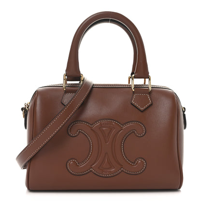 Celine Smooth Calfskin Triomphe Small Boston Bag Tan 1 of 10
