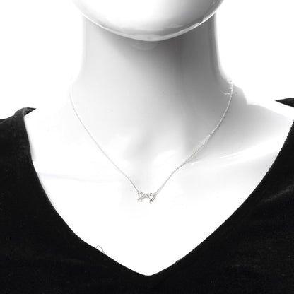 Tiffany Sterling Silver Diamond Paloma Picasso Double Loving Heart Necklace 2 of 5