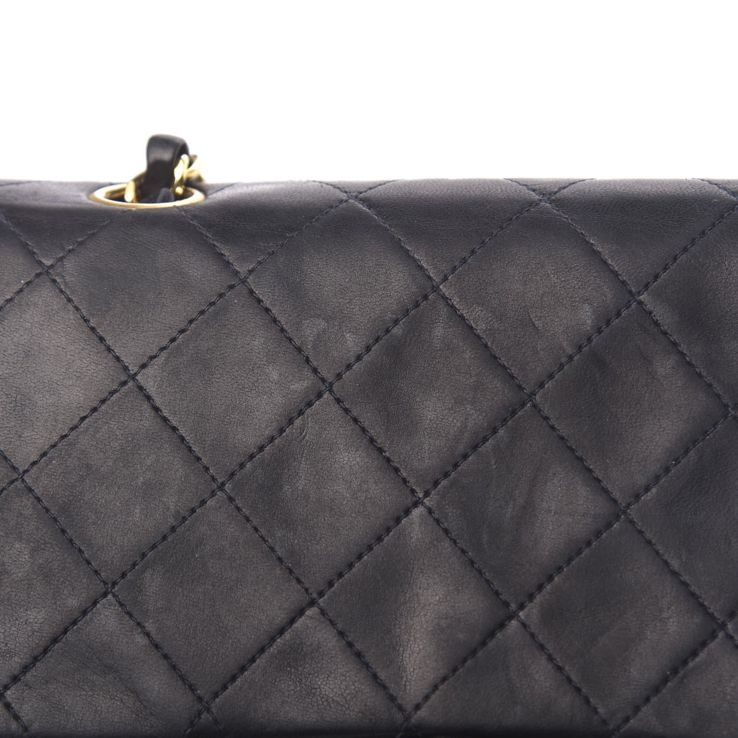 Chanel Lambskin Quilted Medium Double Flap Navy 22 of 28