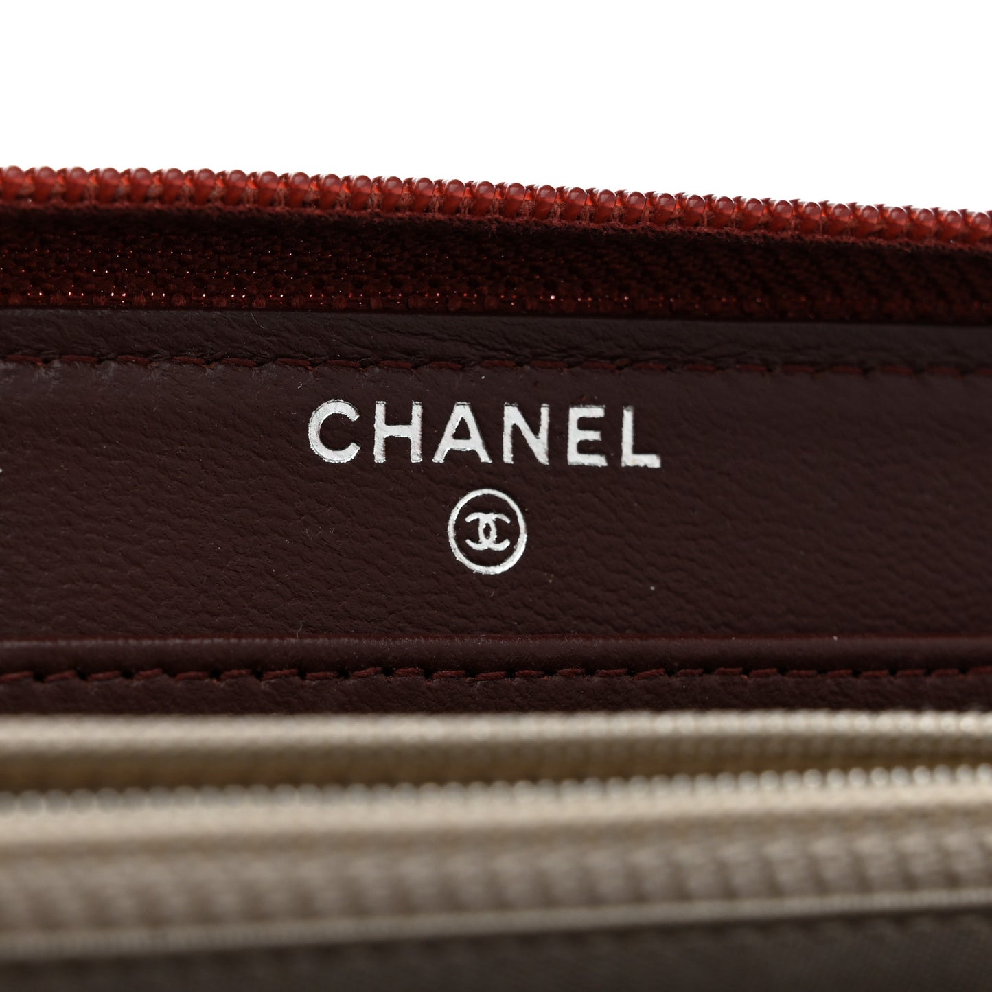 Lambskin Quilted Boy Zip Around Wallet Burgundy