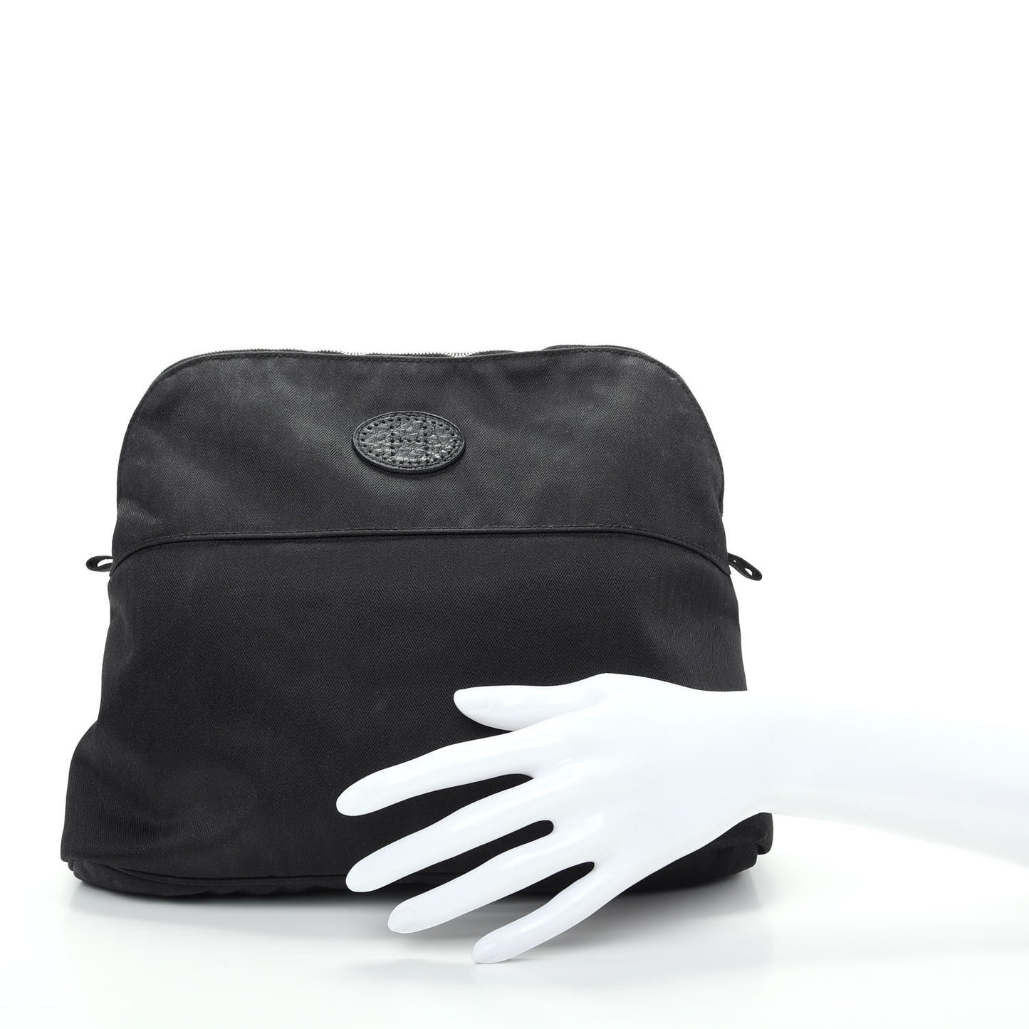 Cotton Canvas Bolide Travel Cosmetic Pouch Black