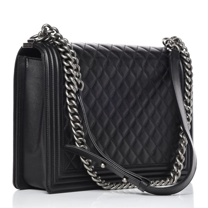 Chanel Calfskin Quilted Large Boy Flap Black 3 of 11
