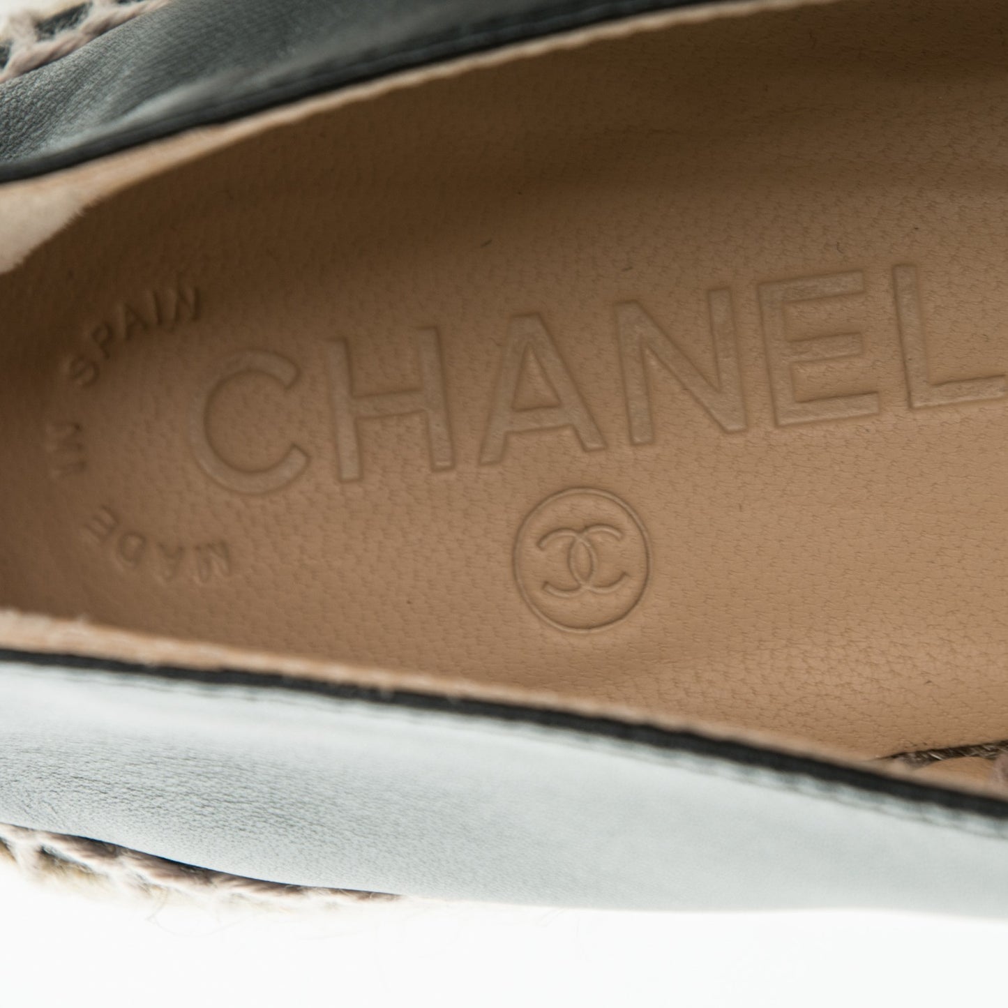 Lambskin CC Espadrilles 40 Black